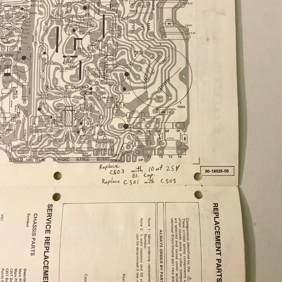 Vintage 1982 Service Manual Electohome G07  19 Inch RGB Colour Monitor Damaged - Picture 14 of 16